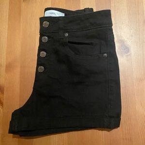 Dynamite Black button-up high waisted shorts